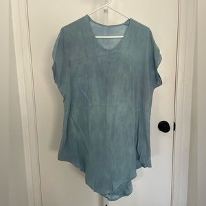 Blue silk tunic top/dress